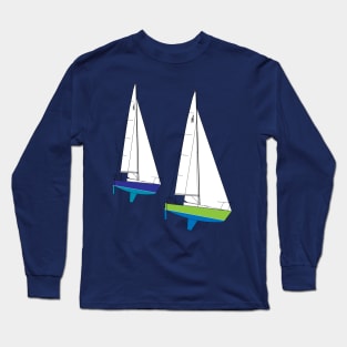 J/24 Sailboats Racing Long Sleeve T-Shirt